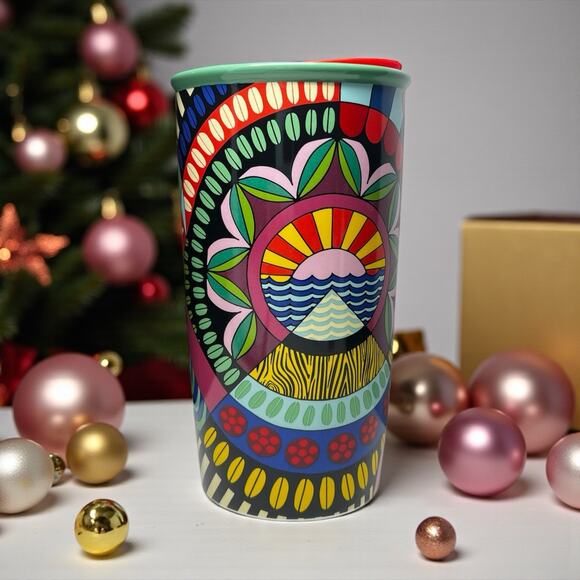 Starbucks Jessie & Katey 12oz Double Wall Ceramic Tumbler EUC Limited Edition - Picture 4 of 7